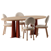 ROZE Dining table, MR. OOPS Chair by Pierre Yovanovitch
