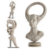 Human Sculptures 16 Girls With Horn