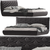 Bed from the factory Bolzan collection Clay headboard in the style of Nido