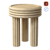 Bamboo Round Claude Side Table