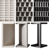 Modular decorative partition MISTRAL by Mutina