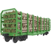 Вагон-платформа для перевозки лесоматериалов