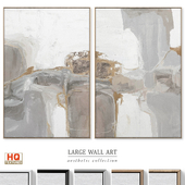 Large Accent Abstract Neutral Wall Art C-898