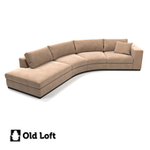 OM Semicircular four-seater sofa CRYPT