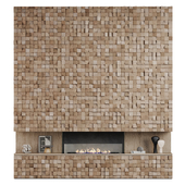 Decorative wall with EcoSmart Fire 2 fireplace