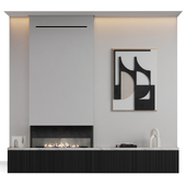 Decorative wall with EcoSmart Fire fireplace
