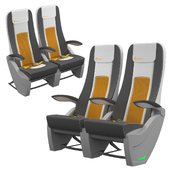 Premium economy class airplane seat