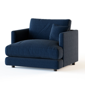 Кресло Ибица синего цвета