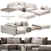MAX Sectional Modular Fabric Sofa by Meridiani