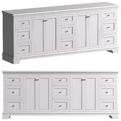 White chest of drawers in a classic style