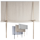 Roman Curtains 194 | Roll-up Curtain | Roller Blind with bows