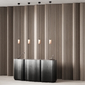 380 office furniture 18 reception desk 13 gradient desk with wood wave wall