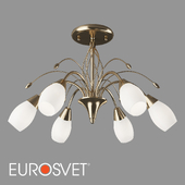 ОМ Потолочный светильник со стеклянными плафонами Eurosvet 22080/6 бронза GINEVRA