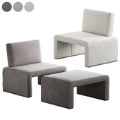 386 Labanca armchair and ottoman by Tacchini 01