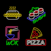 Neon sign Pizza