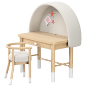 Childrens furniture set Axel Drawing Desk and White Horse Chair