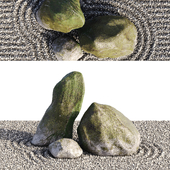 Lowpoly Japanese Rock (Zen) Garden