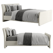CAMERANO CREAM UPHOLSTERED QUEEN BED BY CB2