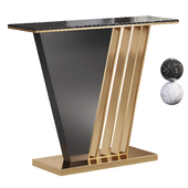 Black rectanglec console table by homary