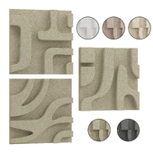 Decorative concrete 3D tiles from Castelatto factory, Tribu collection
