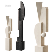 Geometric Wood Floor Sculptures