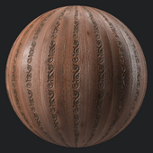 Wood Materials 21- Wooden Panel By Ornament Pattern | Sbsar Seamless PBR 4k