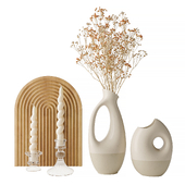 Asymmetrical Pastoral Vases