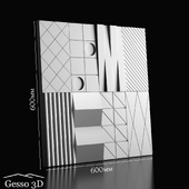 Gypsum 3D panel Domino-1