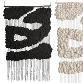 Tapestry "Gorynych" in white and black by Helen Loom