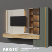 Furniture with facades VERTA, INTU WOOD ARISTO modern collection (living room)