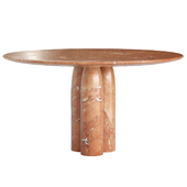 Mirra Dining Table, Rosso Alicante Marble by Soho Home