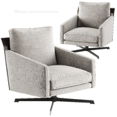 Swivel armchair Sharon by Cantori