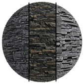 FB740 Exterior Stone black dark(GRENADA,NEPAL,TUSCANY) | 3MAT | 4k | seamless | PBR