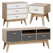 Chest of drawers, TV stand, bedside table Scandica Horten
