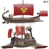 Трирема античный боевой корабль