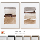 Abstract Watercolor Strokes Neutral Wall Art P-648
