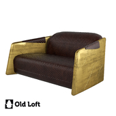 OM Double Sofa Take-off Brass Gold Wide 2 Seat