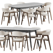 Chelsea Chair Clover Table Dining Set