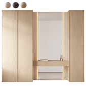 Wardrobe with swing doors in three colors ZS01
