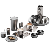 407 eat and drinks decor set 06 metal coffee and water kit for cafe