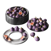 Set of dishes with figs