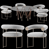 versace medusa carezza dining table and chair