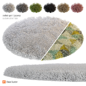 Round fluffy editable carpet