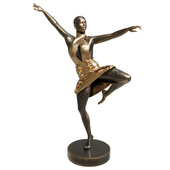 girl dance gold sculpture