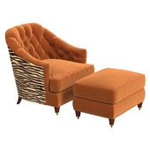 Baker Furniture Thomas Pheasant Windsor Lounge Chair