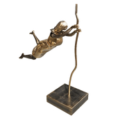 girl jump sculpture
