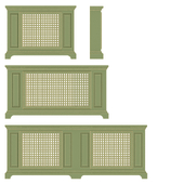 Set of decorative radiator screens
