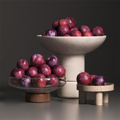 cherry plum in vases