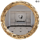 Modern Pergamo Gold Wall Art Mirror
