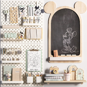 Ikea SKADIS Pegboard and Zara Home Mickey Mouse Disney Decoration for Teenagers and Kids 09